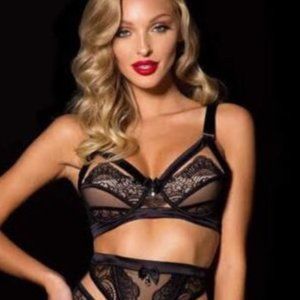 HONEY BIRDETTE Heidi black mesh lace bra - 30E / 30DDD